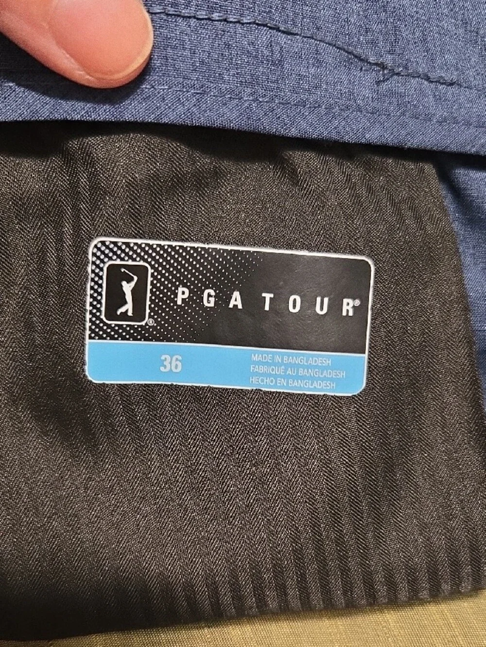 PGA Tour Blue Men's Flat Front Shorts